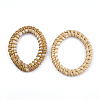 Handmade Reed Cane/Rattan Woven Linking Rings WOVE-T005-18A-2