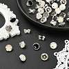 40Pcs 10 Styles 1-Hole Alloy Shank Buttons BUTT-CJ0001-07-6