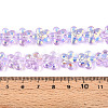 Transparency Electroplate Glass Beads Strands GLAA-T023-38A-05-6