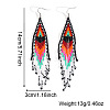 Handmade Glass Beaded Dangle Earrings UR8202-4