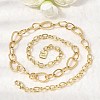 Brass Teardrop Link Chain Necklaces NJEW-L013-14G-3