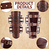 1 Pair Adjustable PU Leather Cord Bracelet with Glass Bottles AJEW-CL0002-53A-6