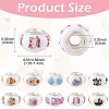 60Pcs 10 Styles Opaque Resin European Beads RPDL-YW0001-21-3