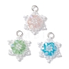 Glass Seed Beaded Pendants PALLOY-MZ00228-1