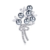 Exquisite Flower Alloy Rhinestone Brooch PW-WG7FC23-01-3