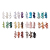30Pcs 30 Styles 304 Mixed Gemstone Chip Beaded Connector Charms PALLOY-JF02873-02-1
