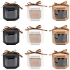 10Pcs Hexagon Kraft Paper Cake Boxes with Visual Window and Ribbon CON-YW0001-88A-2