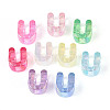 UV Plating Transparent Acrylic European Beads OACR-M027-02U-2