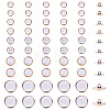 50Pcs 5 Styles Plastic Shank Buttons BUTT-TA0001-63-3