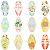 12Pcs 12 Styles Twelve Constellations Alloy Enamel Big Pendants ENAM-YW0008-20-1
