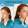 14Pcs Brass Half Round Stud Earring Findings KK-BBC0010-87-5