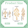 Brass Big Pendants KK-WR0001-90-2