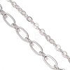 Brass Mixed Chain Slider Necklace Making AJEW-JB01563-02-3