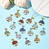 16Pcs 16 Styles Alloy Gems Tree of Life European Dangle Charms PALLOY-YW00085-5