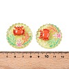 Ocean Theme Flat Round Resin Cabochons CRES-T025-02I-3