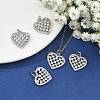 SHEGRACE Brass Micro Pave Clear Cubic Zirconia Pendants XGRQ2C704-412P-5