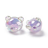 UV Plating Rainbow Iridescent Acrylic Beads X1-OACR-H015-11F-2