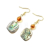 Natural Paua Shell Dangle Earrings EJEW-JE07429-01-4