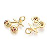 Brass Micro Pave Cubic Zirconia Charms KK-N265-30G-2