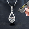 Teardrop 925 Sterling Silver Crystal Moissanite Pendant Necklaces for Women FS-WGA8F32-02-4