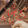 12Pcs 6 Style Brass Coin Pendant Decorations AJEW-FH00027-4