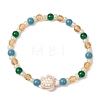 Synthetic Turquoise Beads Stretch Bracelets BJEW-JB11513-01-2