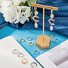 12Pcs 2 Colors Brass Micro Pave Clear Cubic Zirconia Hoop Earring Findings EJEW-BBC0001-16-4