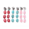 Acrylic Imitation Gemstone Dangle Earrings EJEW-JE03598-1