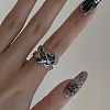 Rectangle Alloy with Rhinestone Adjustable Cuff Rings FS-WG527EA-02-3