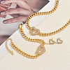 Women's Alloy Cubic Zirconia Bracelets & Stud Earrings & Necklaces Sets JG1562-1