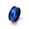 201 Stainless Steel Grooved Finger Ring Settings STAS-TAC0001-10A-L-1