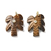 Natural Tiger Eye Carved Pendants GG-CBA67BD-02G-I-1