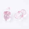 Pink Color Transparent Acrylic Baby Pacifier Pendants X-TACR-R16-4-2