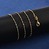 Brass Ball Chain Necklaces KK-P304-03G-3