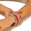 6Pcs 6 Styles Bohemian Style Polymer Clay Stretch Bracelets Set PW-WG3B193-04-1