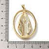 Rack Plating Brass Micro Pave Cubic Zirconia Pendants KK-U019-25G-3