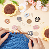  DIY Dog Silicone Beads Knitting Needle Protectors/Knitting Needle Stoppers with Stitch Markerss IFIN-NB0001-56-3