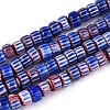 Handmade Millefiori Glass Chevron Beads Strands LAMP-T021-27A-03-1