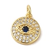 Brass Micro Pave Clear Cubic Zirconia Pendants KK-R162-005B-G-1