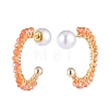 Brass Stud Earrings EJEW-JE04100-03-2