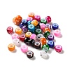 Spray Painted ABS Plastic European Beads KY-G033-01A-2