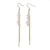 Natural Mixed Stone Chip Dangle Earrings EJEW-JE06712-5