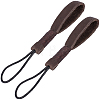 2Pcs Cowhide Leather Car Key Chain Pendant Decorations AJEW-CL0001-80B-1