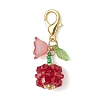 Fruit & Flowers Glass Seed Beads Pendant Decorations HJEW-MZ00407-02-2
