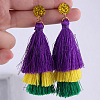Bohemian Style Acrylic Glitter Powder Dangle Stud Earrings FS-WGAD9E8-03-1