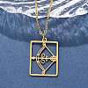 304 Stainless Steel Necklace LS-NJEW-D330-01G-09-5