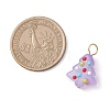 Handmade Bumpy Glass Enamel Pendants PALLOY-JF04469-01-2