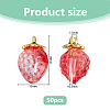 50Pcs Transparent Glass Pendants GLAA-DC0001-60-2