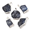 Raw Rough Natural Dyed Quartz Crystal Pendants G-G895-05S-06-1