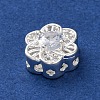 Rack Plating Brass Micro Pave Cubic Zirconia Beads KK-Z082-11S-2